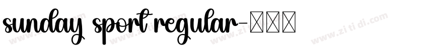 sunday sport regular字体转换